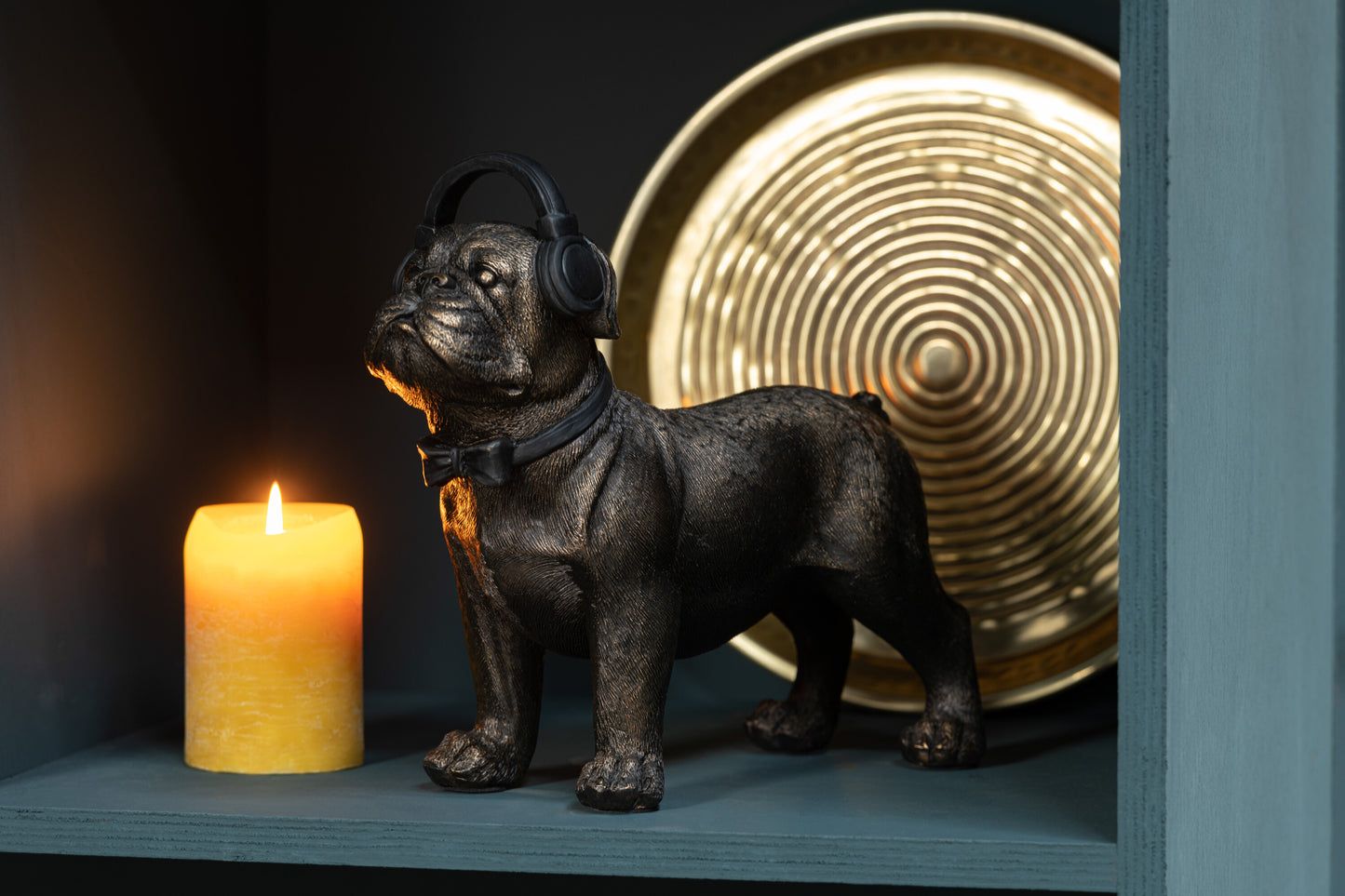 Bulldog Koptelefoon Poly Donkerbruin Small