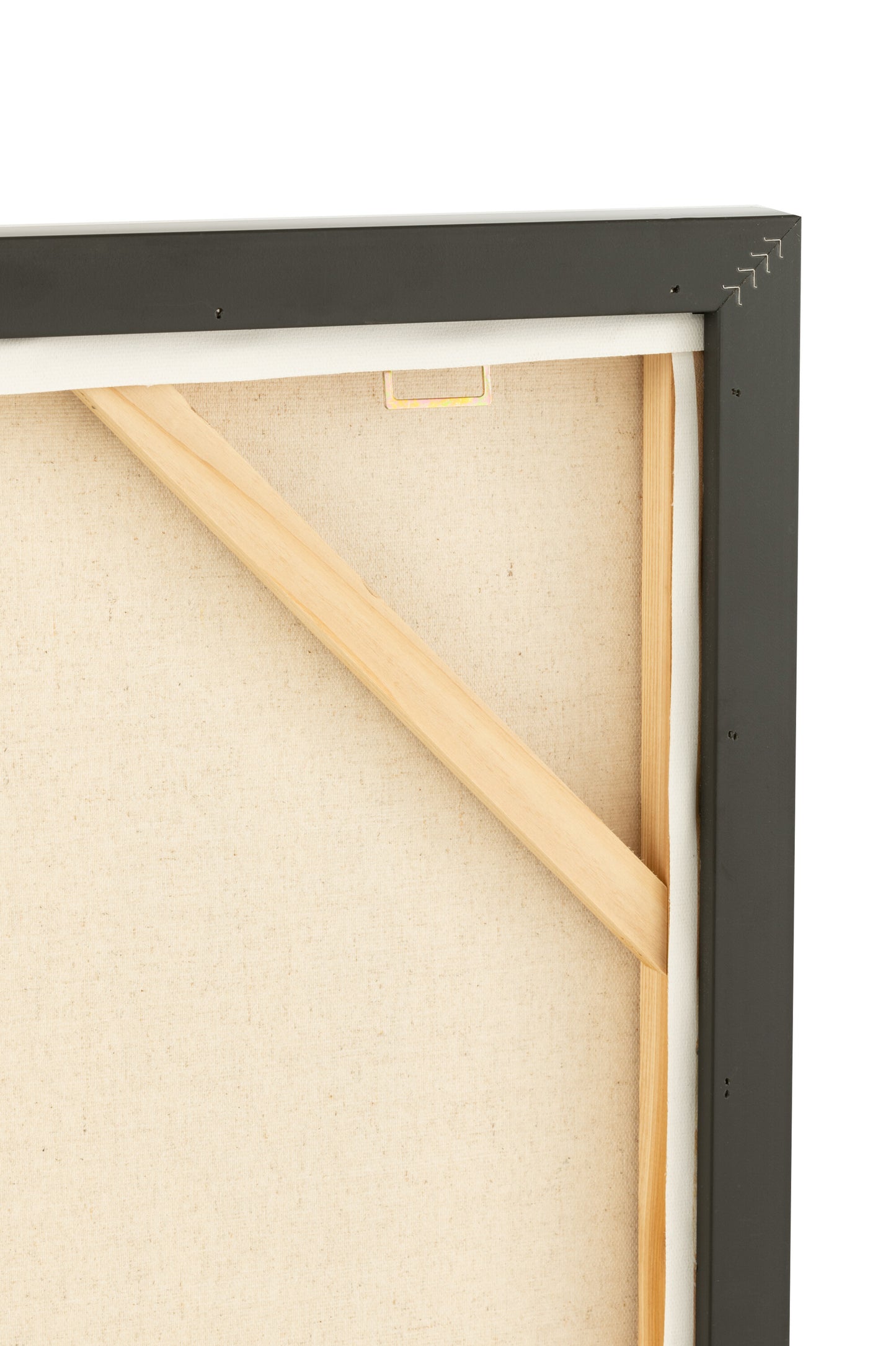 Wanddecoratie Walking Polyester/Hout Zwart/Beige