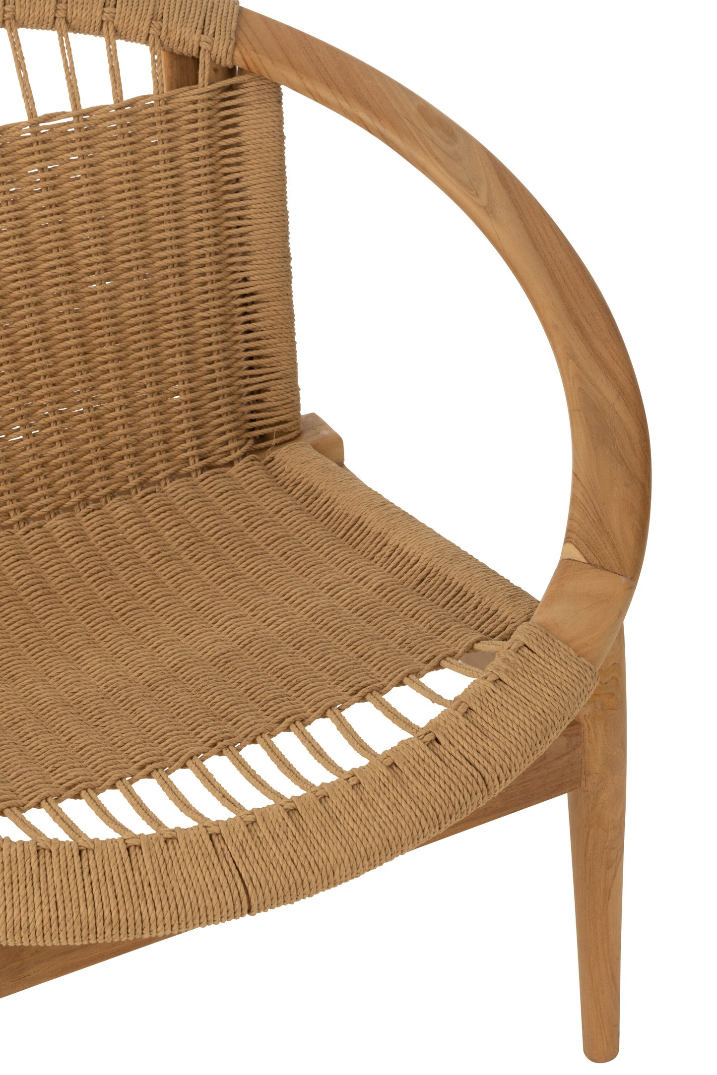 Stoel Rond Teak Hout Naturel