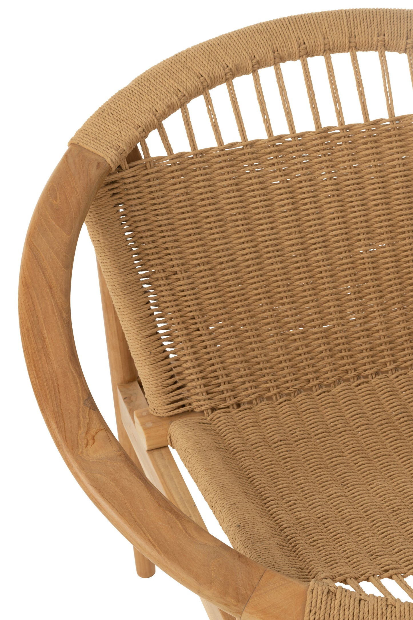 Stoel Rond Teak Hout Naturel