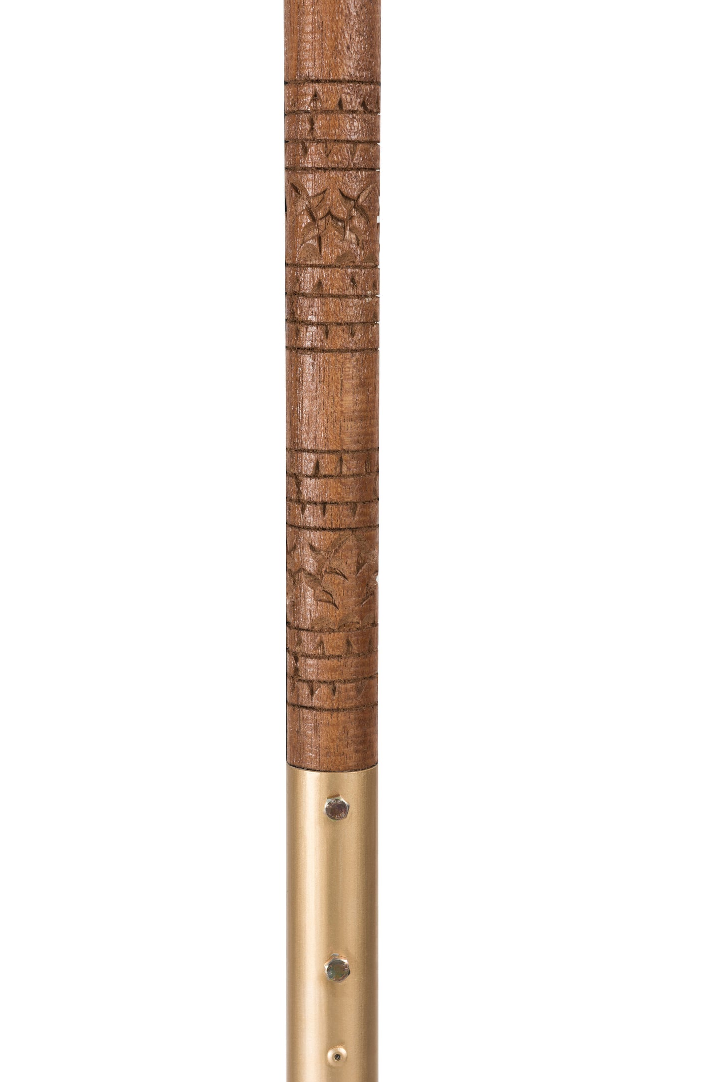 Parasol+Kwast Katoen/Hout Wit Bruin Large