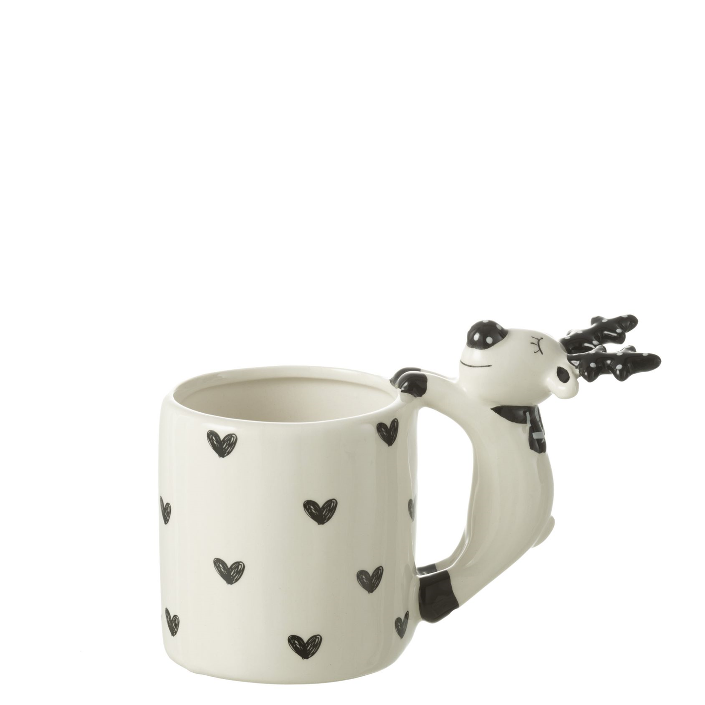 Mok Hert Hart Dolomiet Wit/Zwart