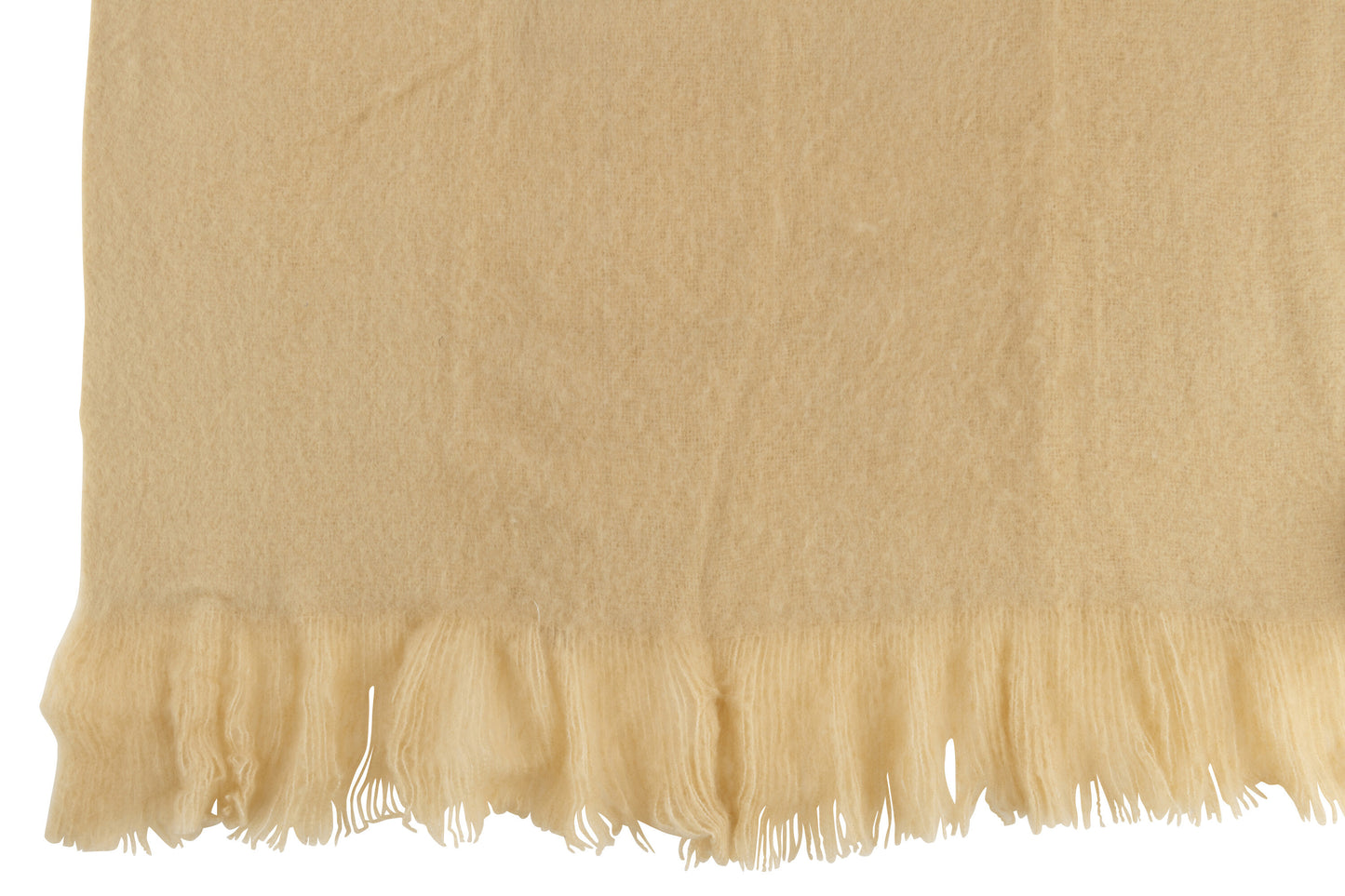 Plaid Franje Polyester Beige