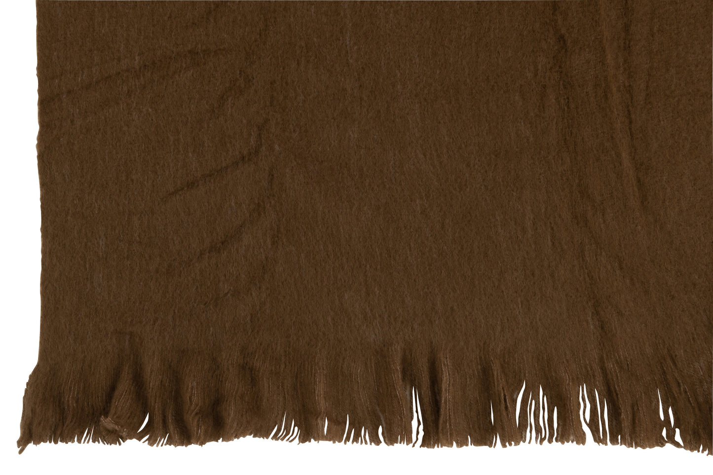 Plaid Franje Polyester Bruin