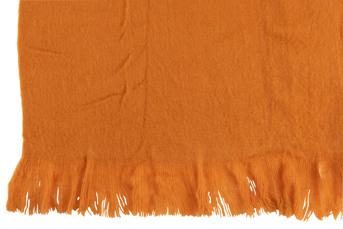 Plaid Franje Polyester Ochre