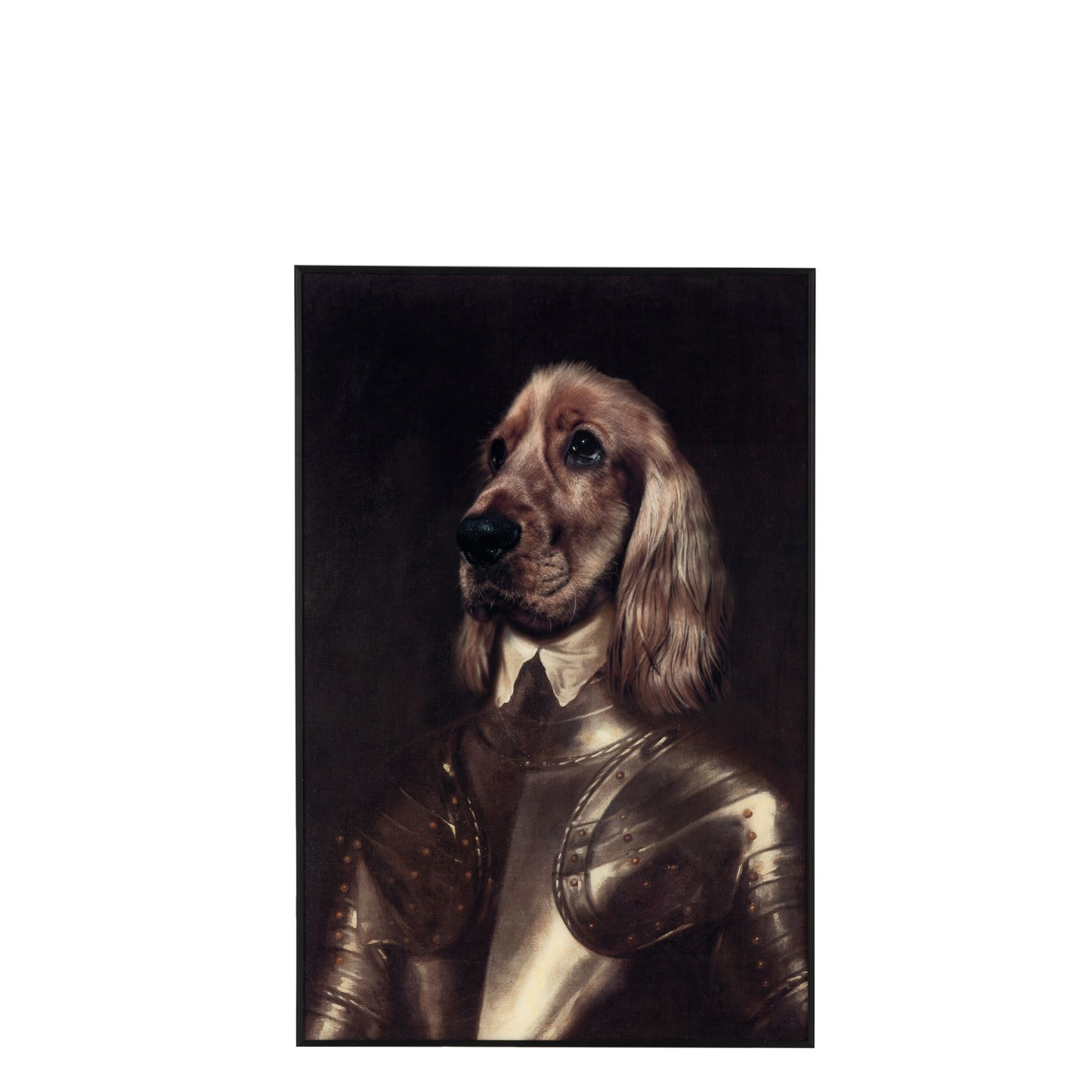 Wanddeco Hond Glas/Aluminium Bruin