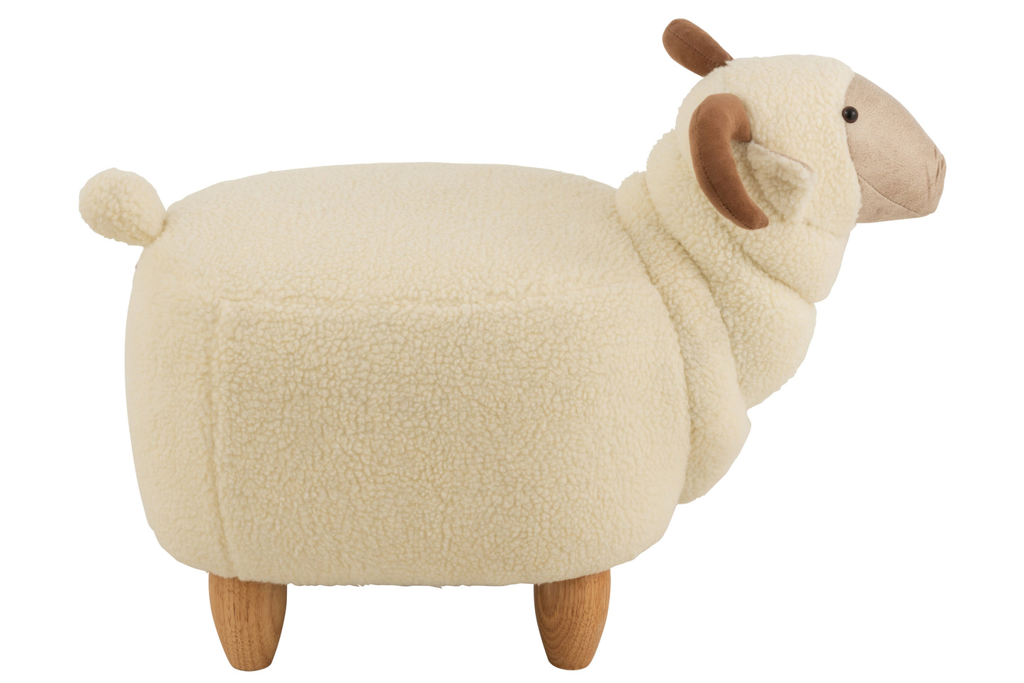 Stoel Voor Kind Ram Hout/Textiel Wit