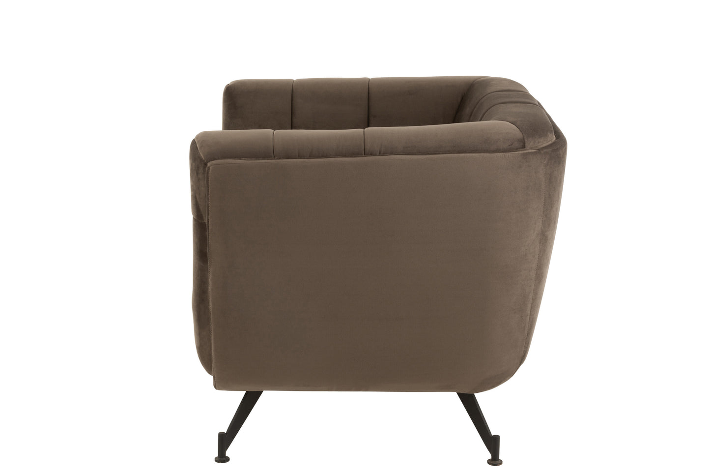 Lounge Zetel 1-Zit Textiel/Hout/Metaal Donker Grijs