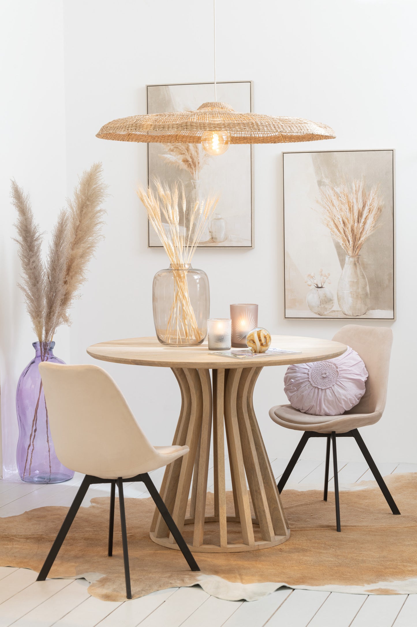Stoel Helene Metaal/Textiel Beige