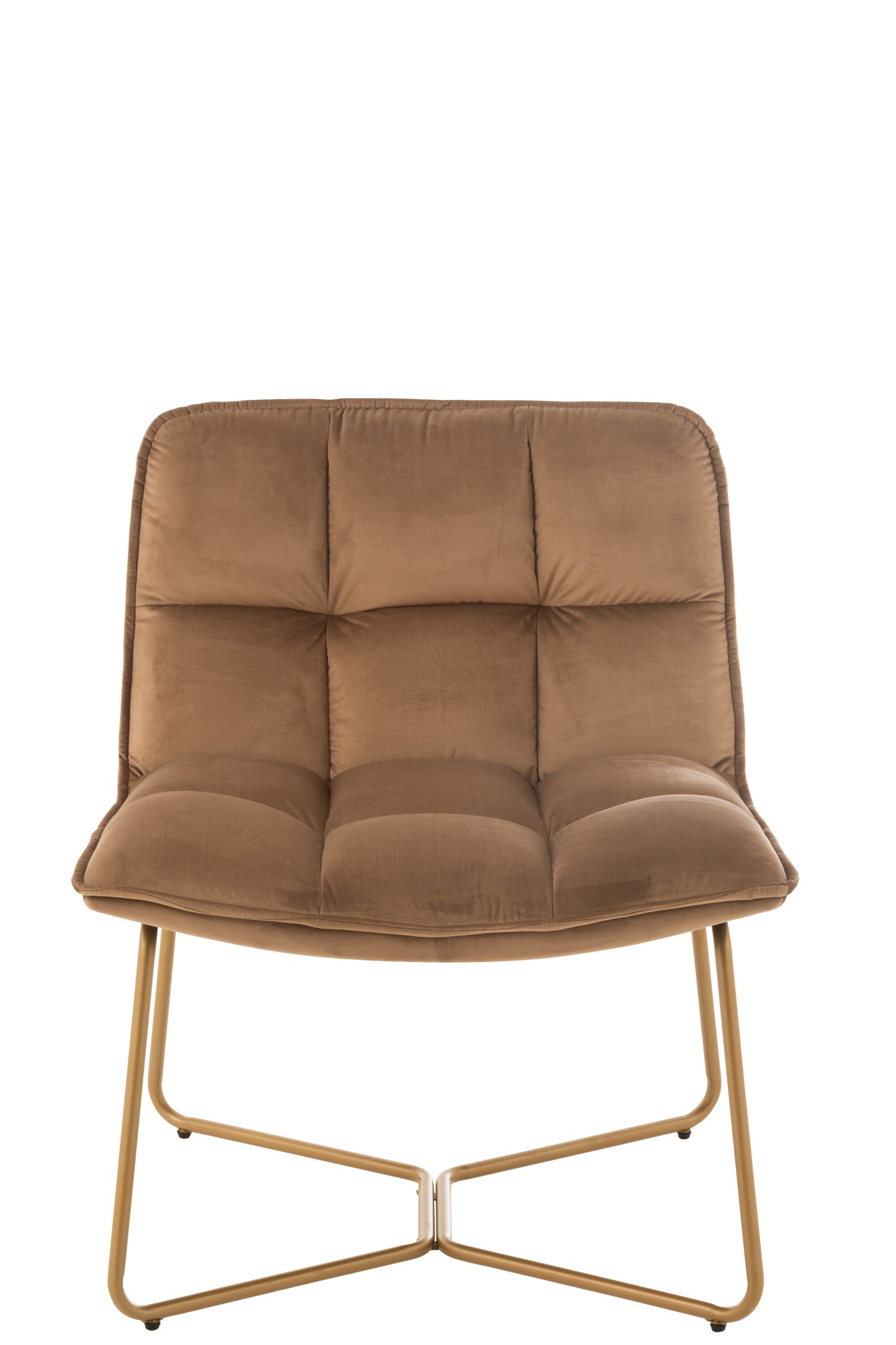 Lounge Stoel Lisa Metaal/Textiel Bruin
