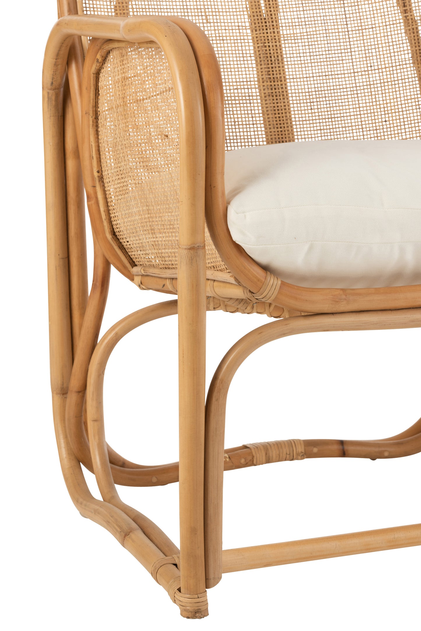 Chaise+Coussin Casablanca Rotin Naturel
