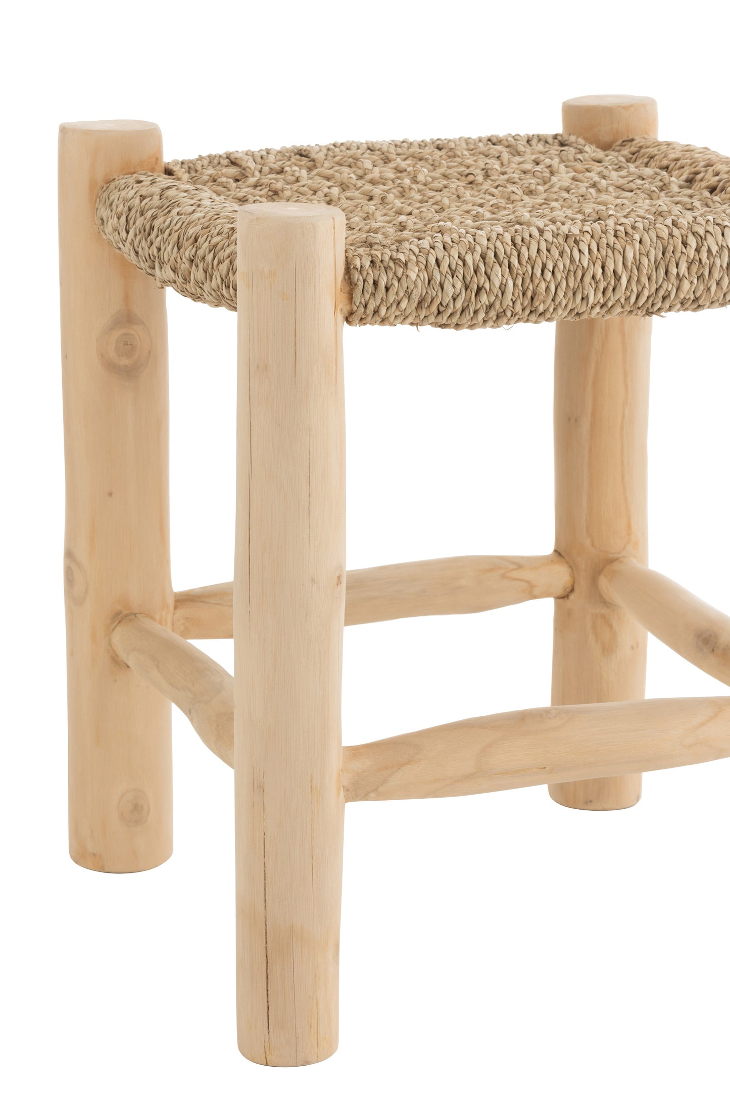 Krukje Timo Gras/Teak Hout Naturel Small