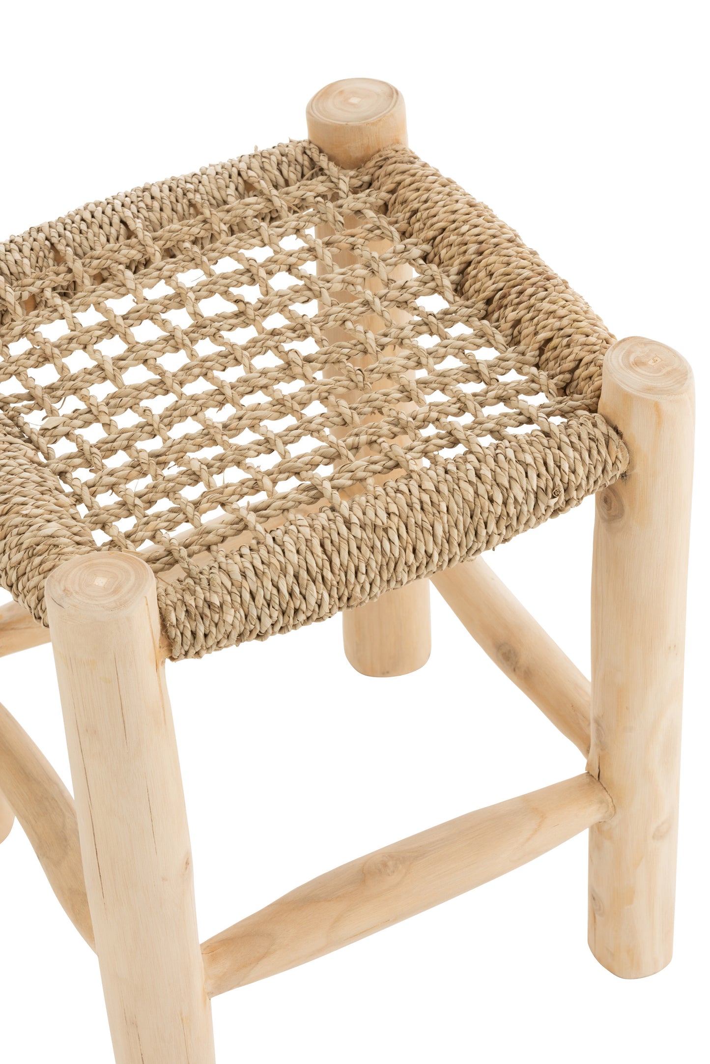 Krukje Timo Gras/Teak Hout Naturel Small