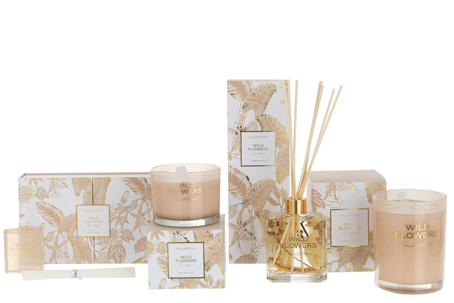 Bougie parfumée Fleurs Sauvages Beige Large-70h