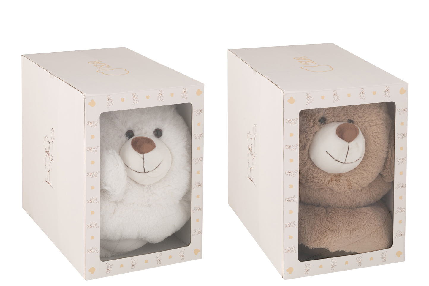 Speelmat Beer Pluche Wit/Beige Assortiment Van 2