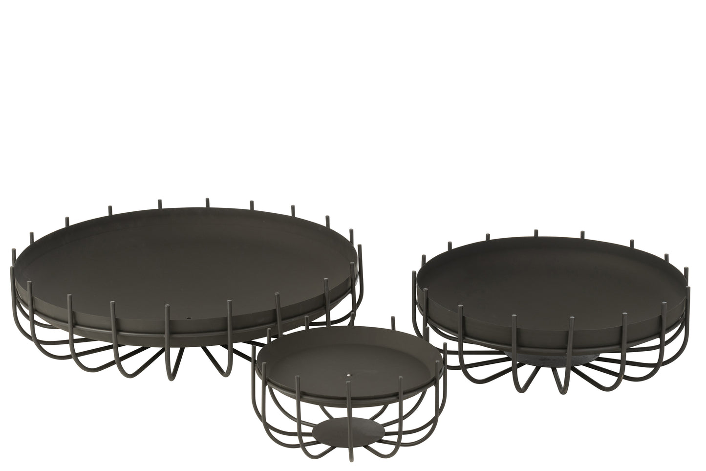 Fire Pit Low Iron Black Small
