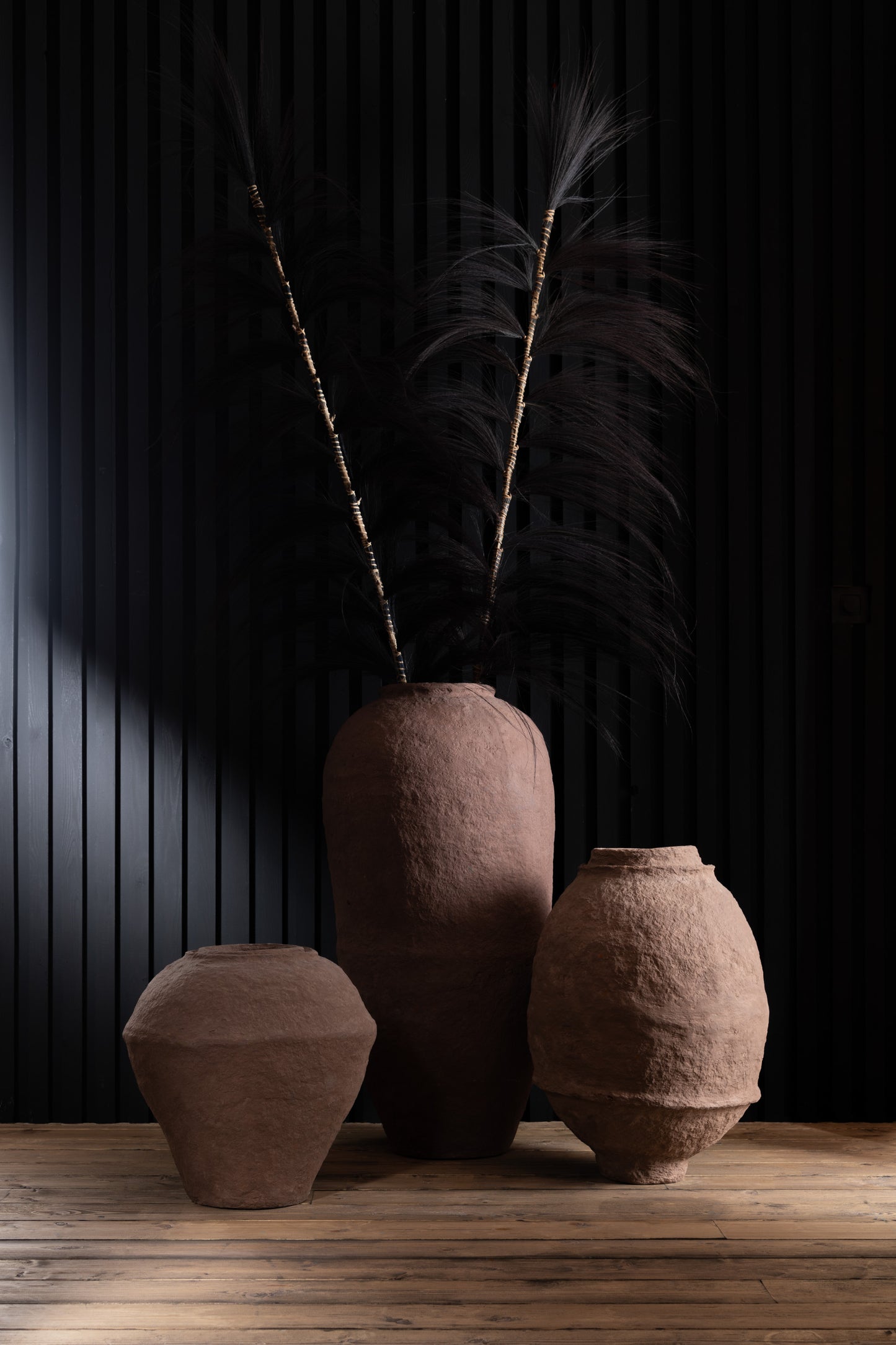 Vase Papier Mâché Marron Petit