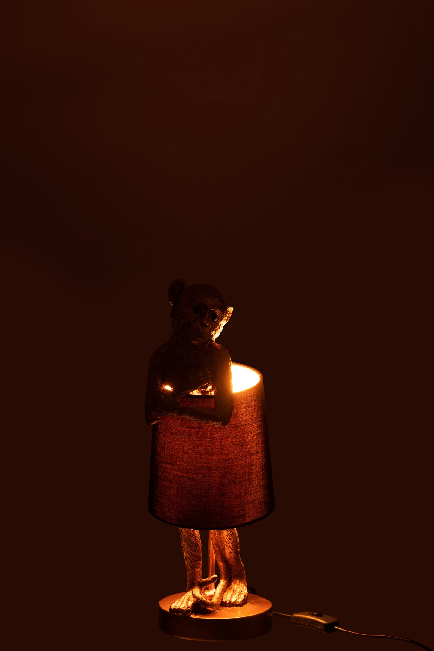 Lamp Table Monkey Poly Gold