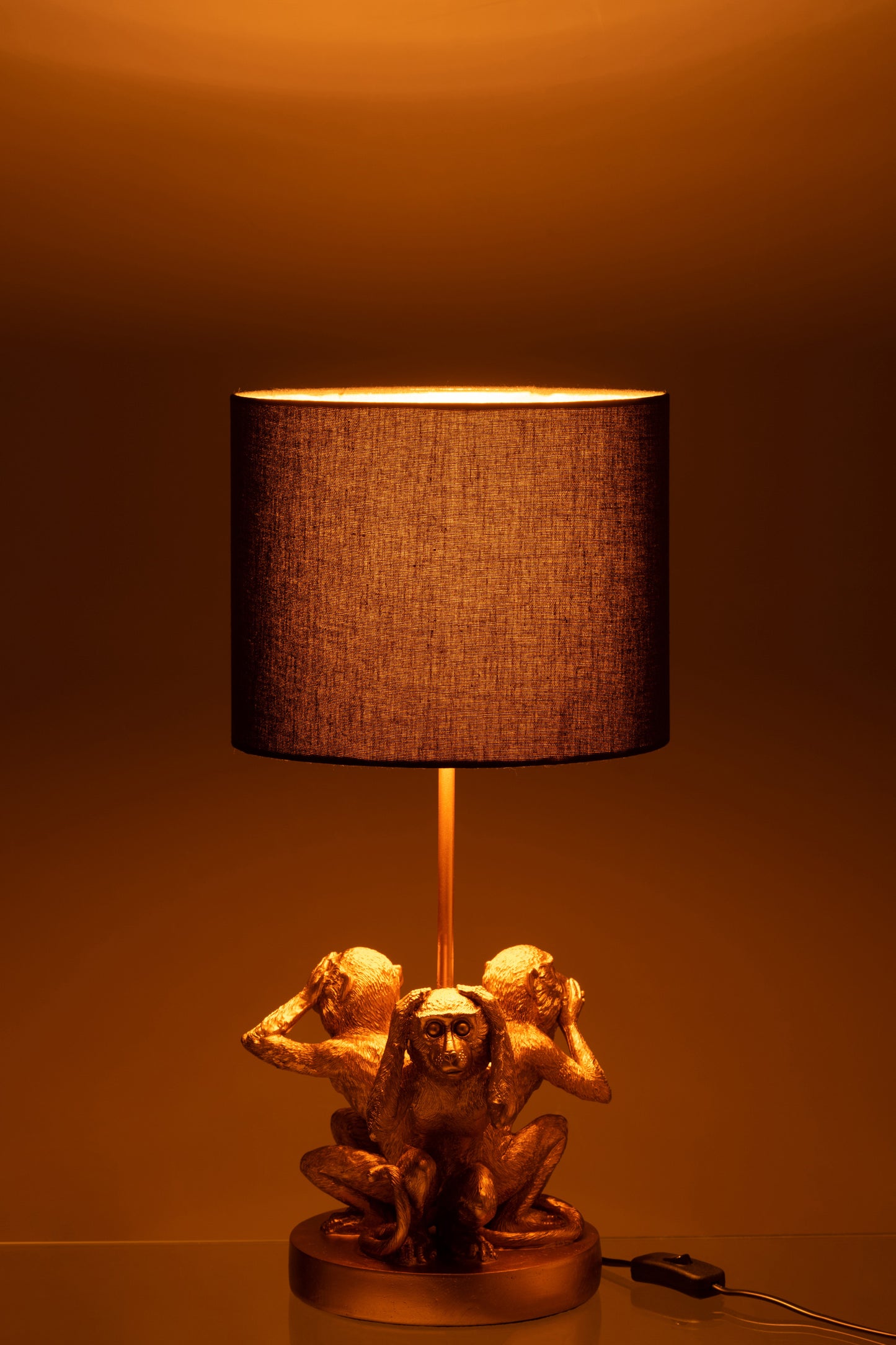 Lamp Tafel Aap 3delen Poly Goud
