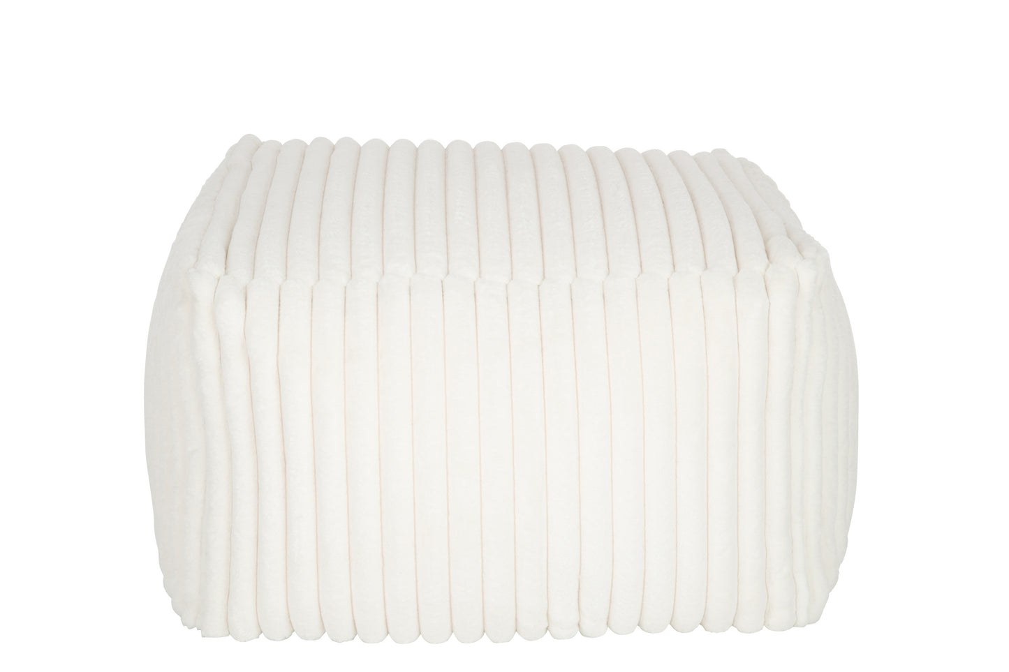 Pouf Corduroy Polyester White