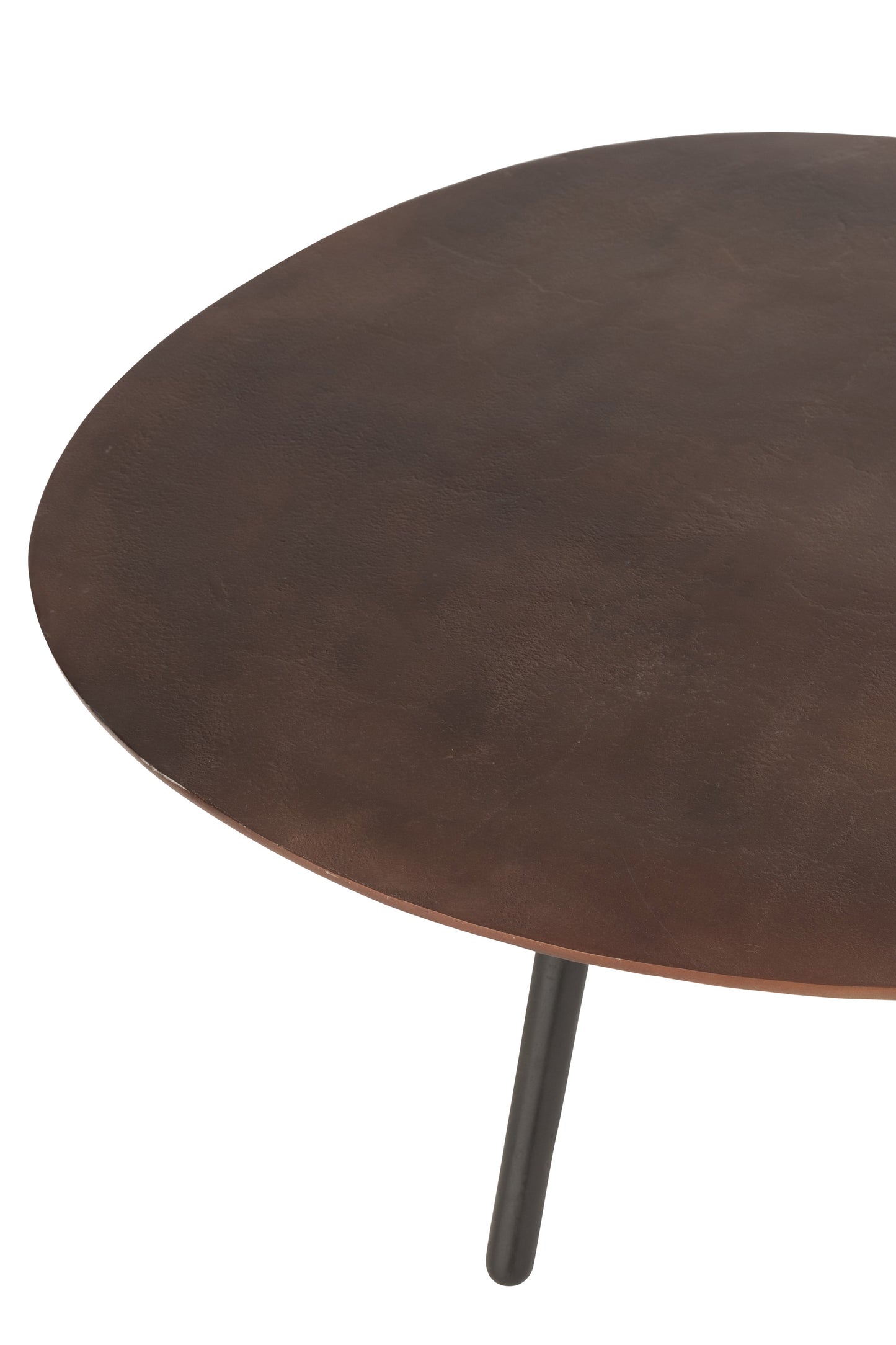 Table basse Drop Aluminium/Fer Marron Large