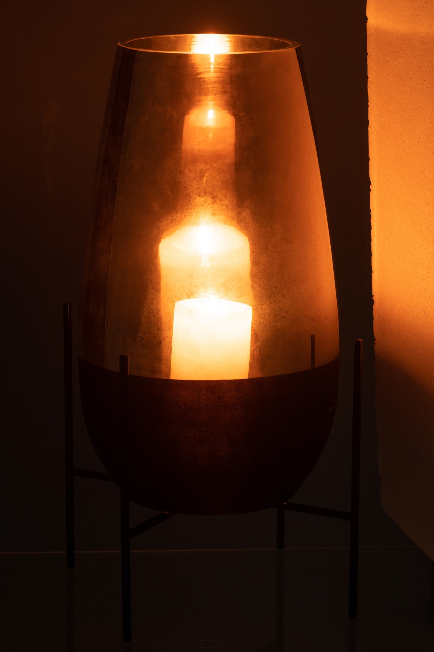 Vaas Milan Glas Goud/Zwart