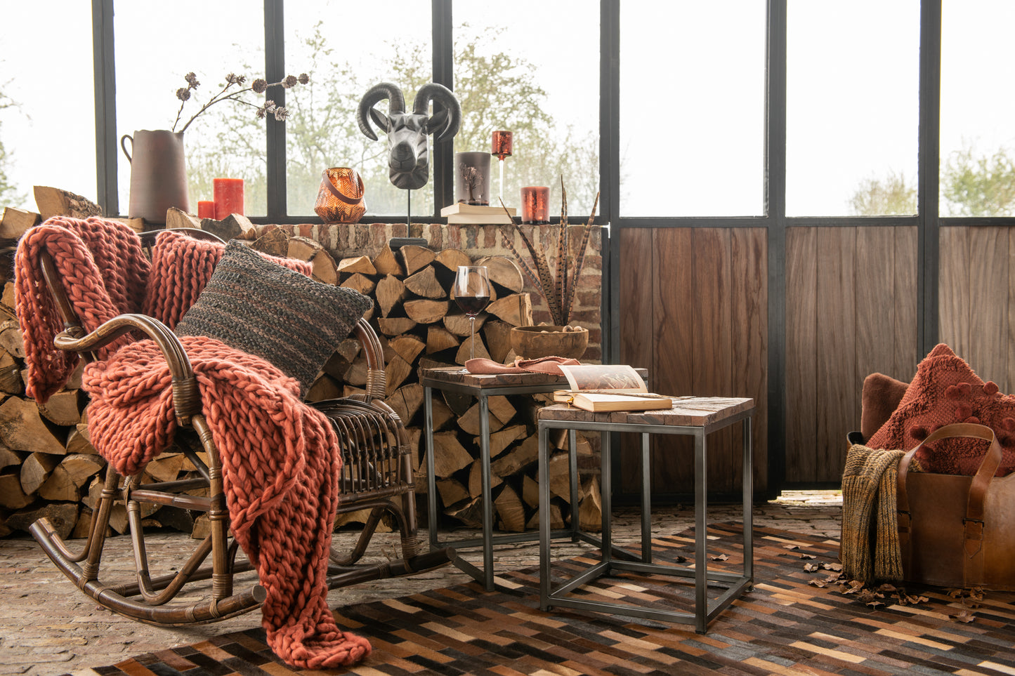 Bougie Cylindre Marron M 48h