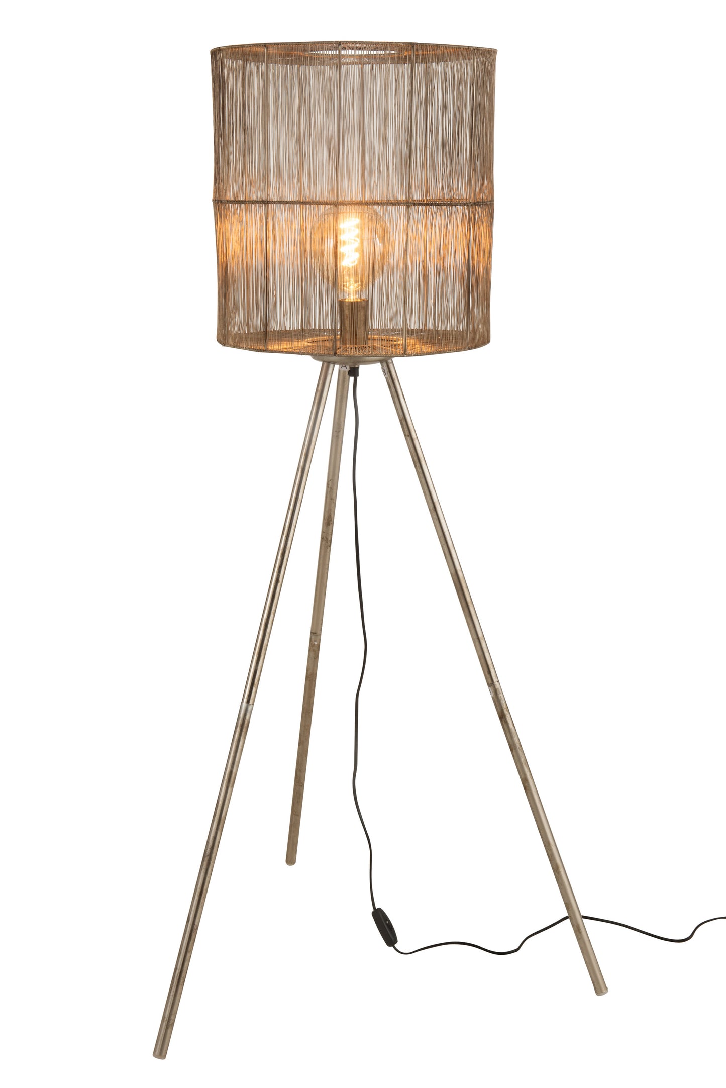 Lampadaire Métal Marron Antique Large
