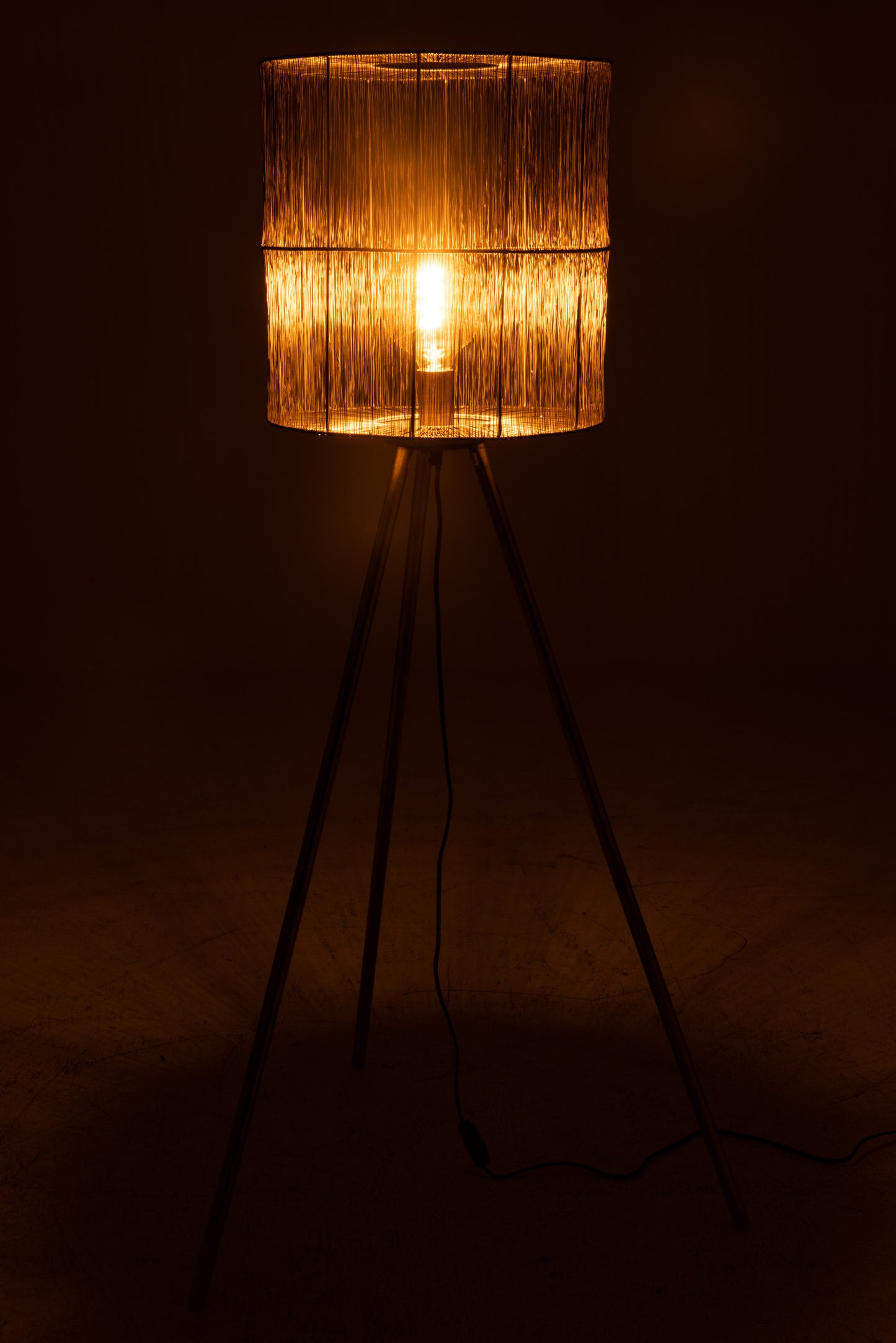 Lampadaire Métal Marron Antique Large
