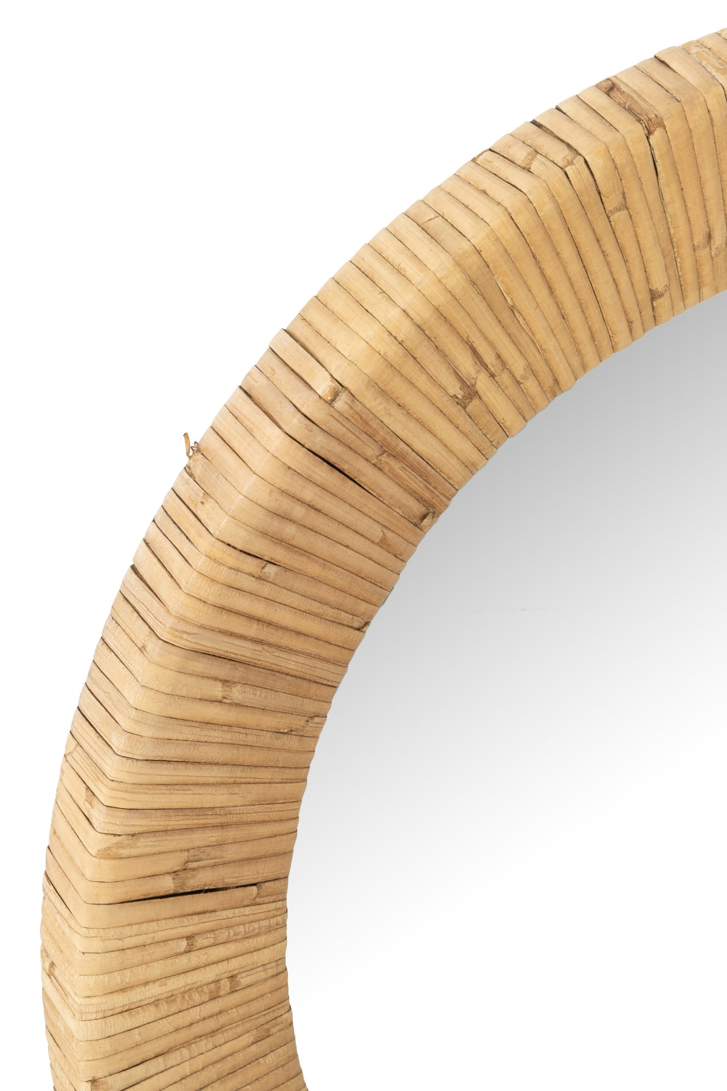Mirror Round Rattan Natural