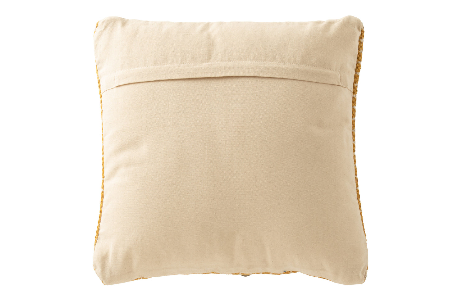 Cushion Bali Cotton White/Ochre