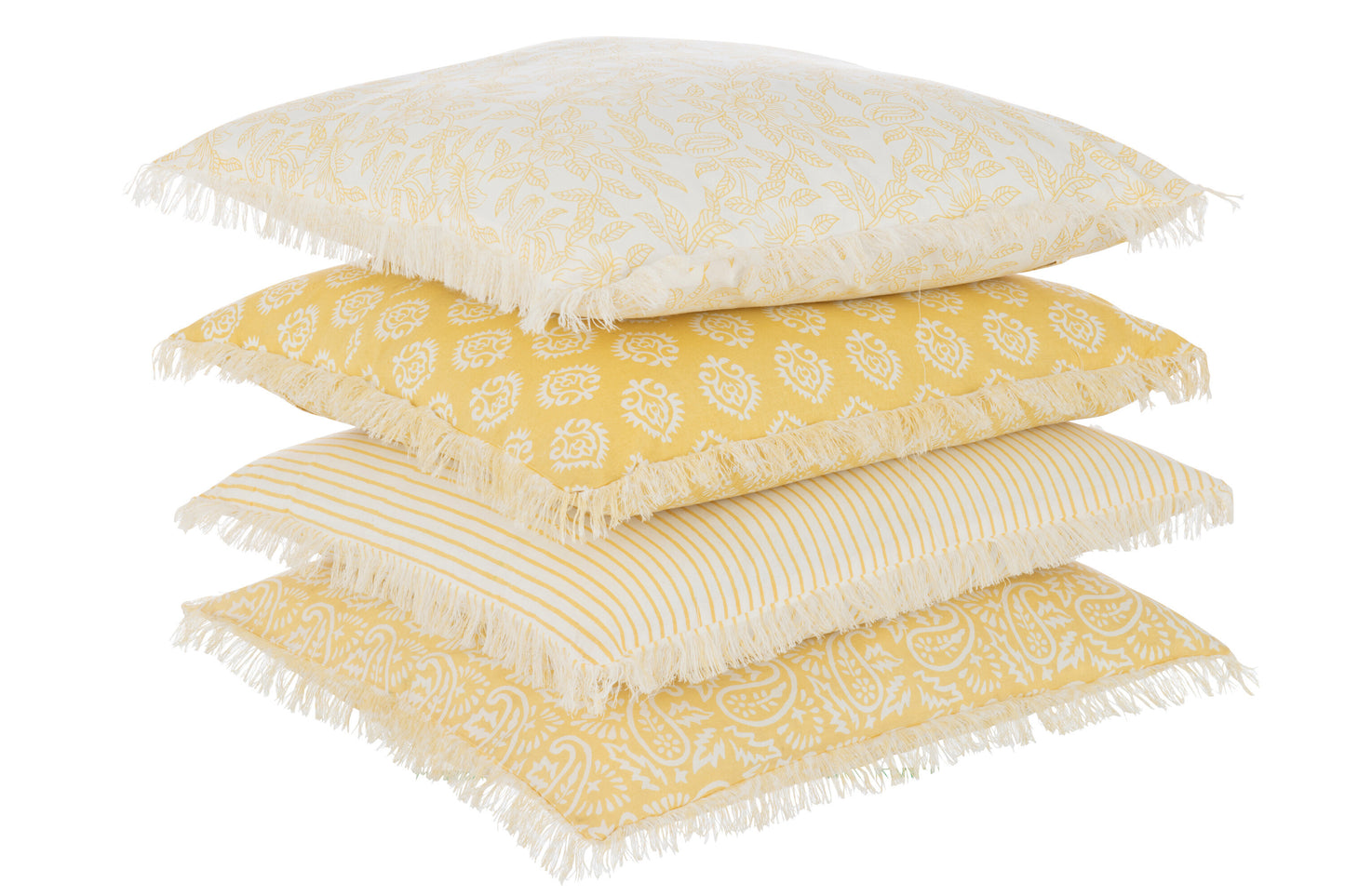 Kussen Indi Textiel Geel Assortiment Van 4