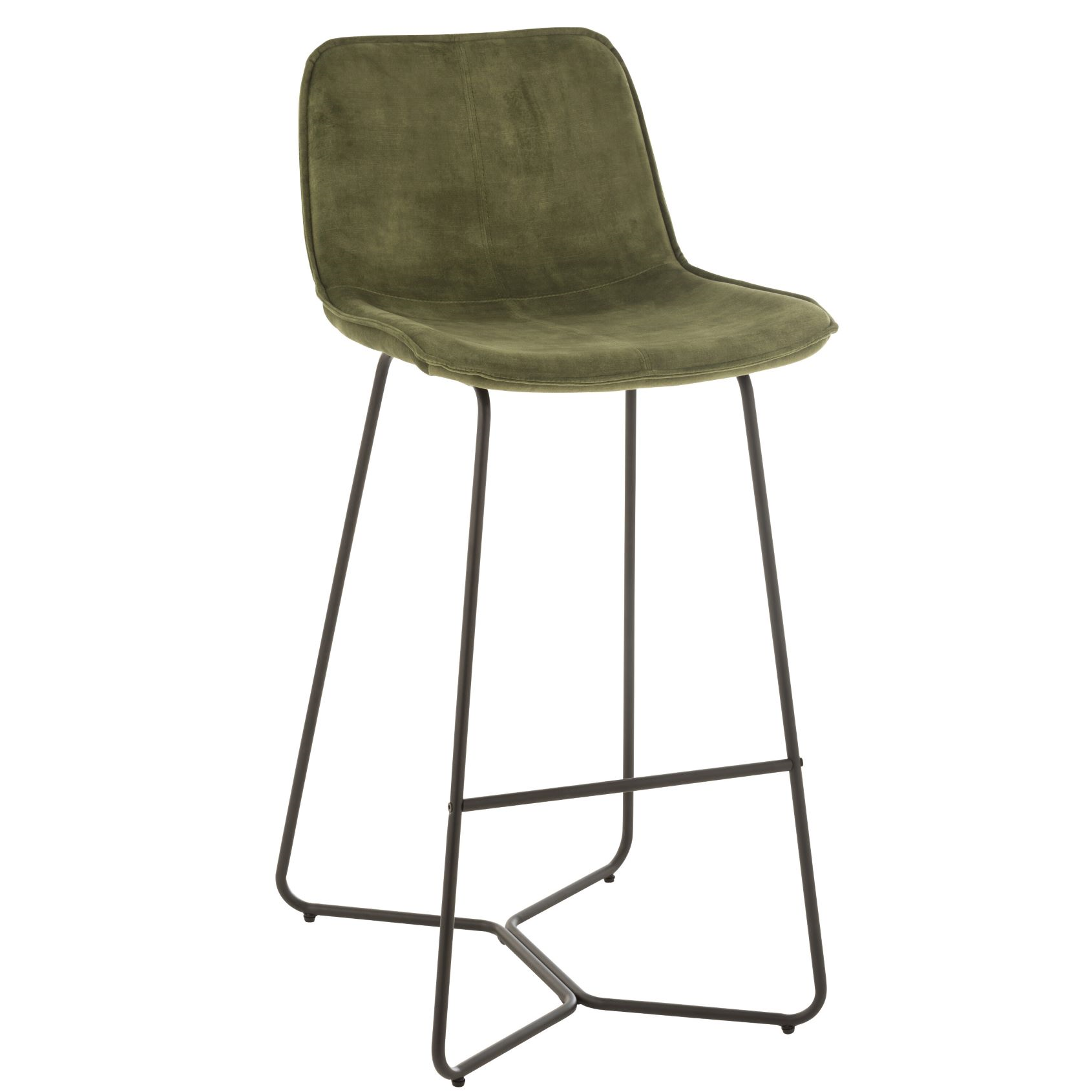 Bar chair Laurent Metal Textile Green Felika