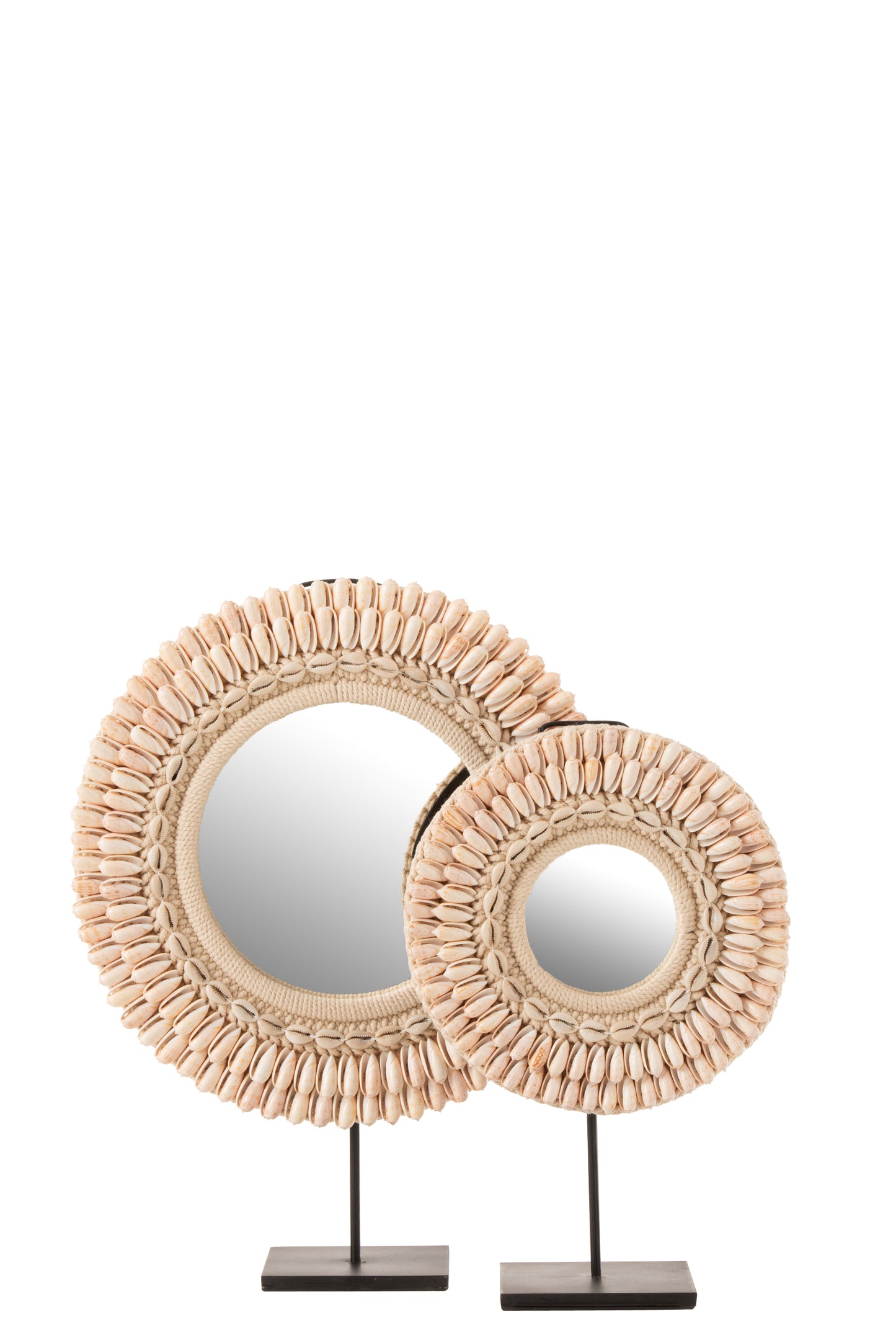 Spiegel Op Voet Mona Schelpen Licht Rose Small en large felika