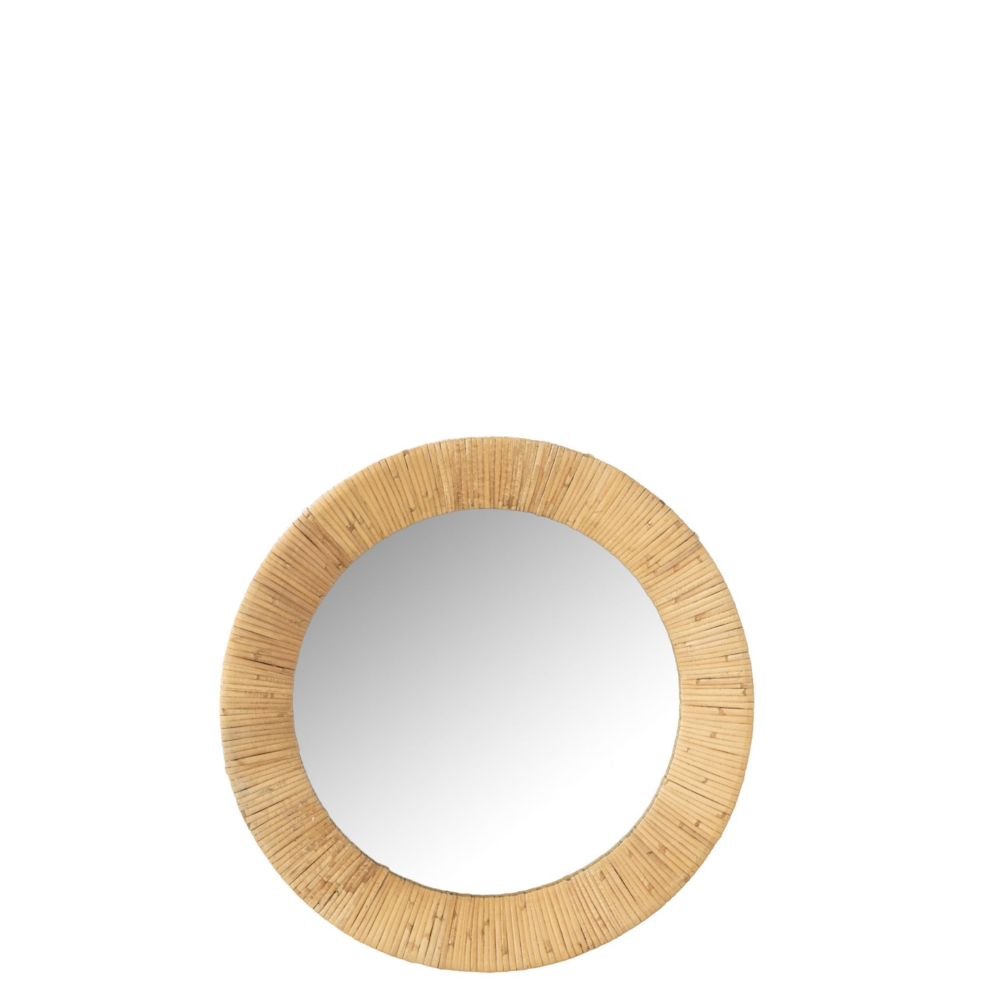 ronde spiegel van rotan