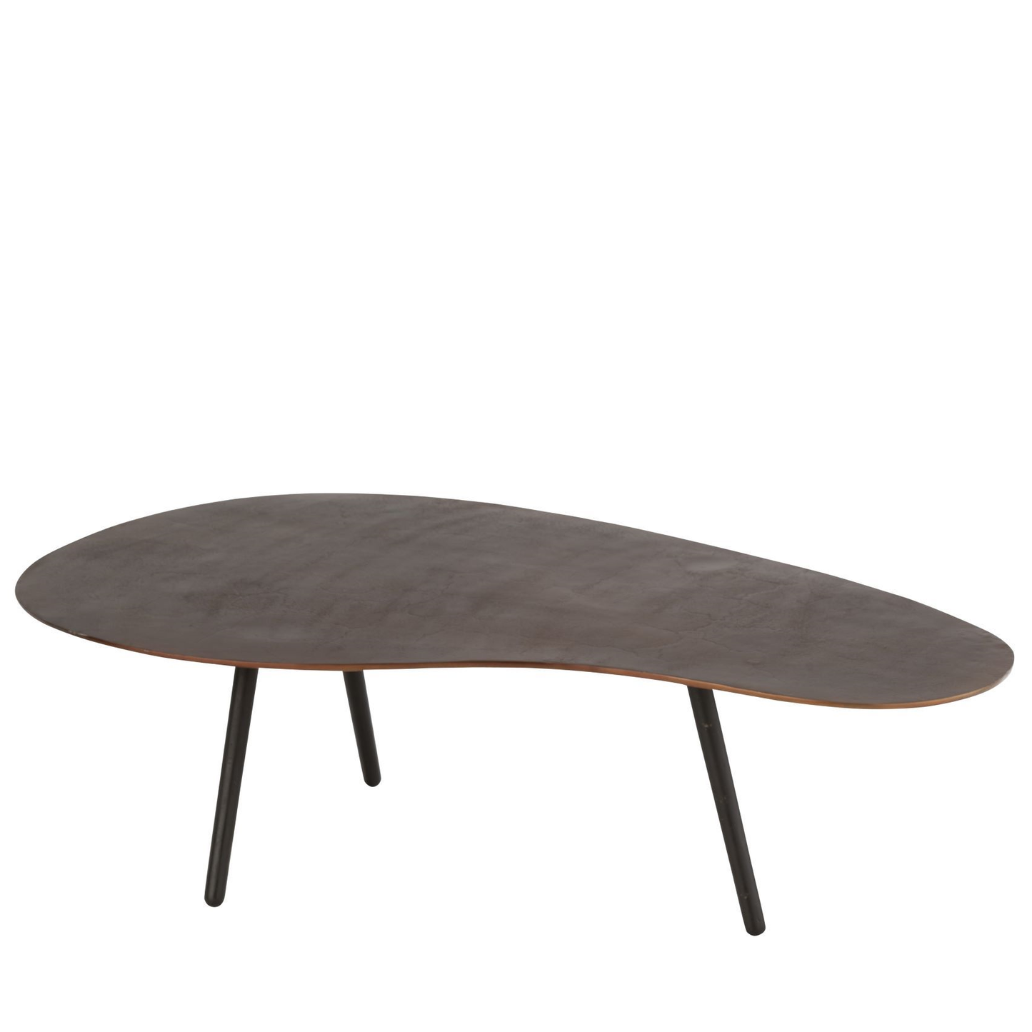 Table basse Drop Aluminium/Fer Marron Large