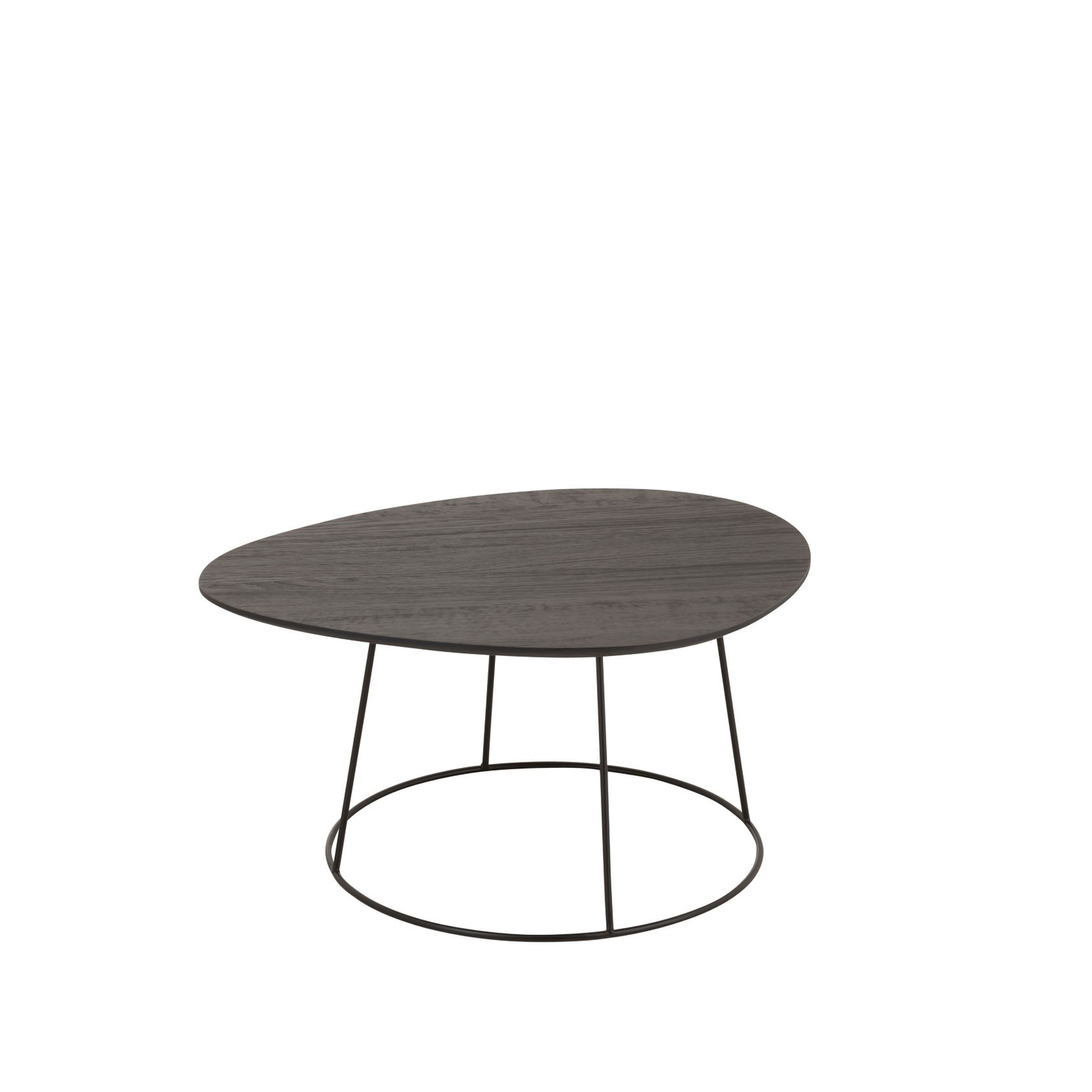 Table d'Appoint Ovale Bois/Métal Marron L