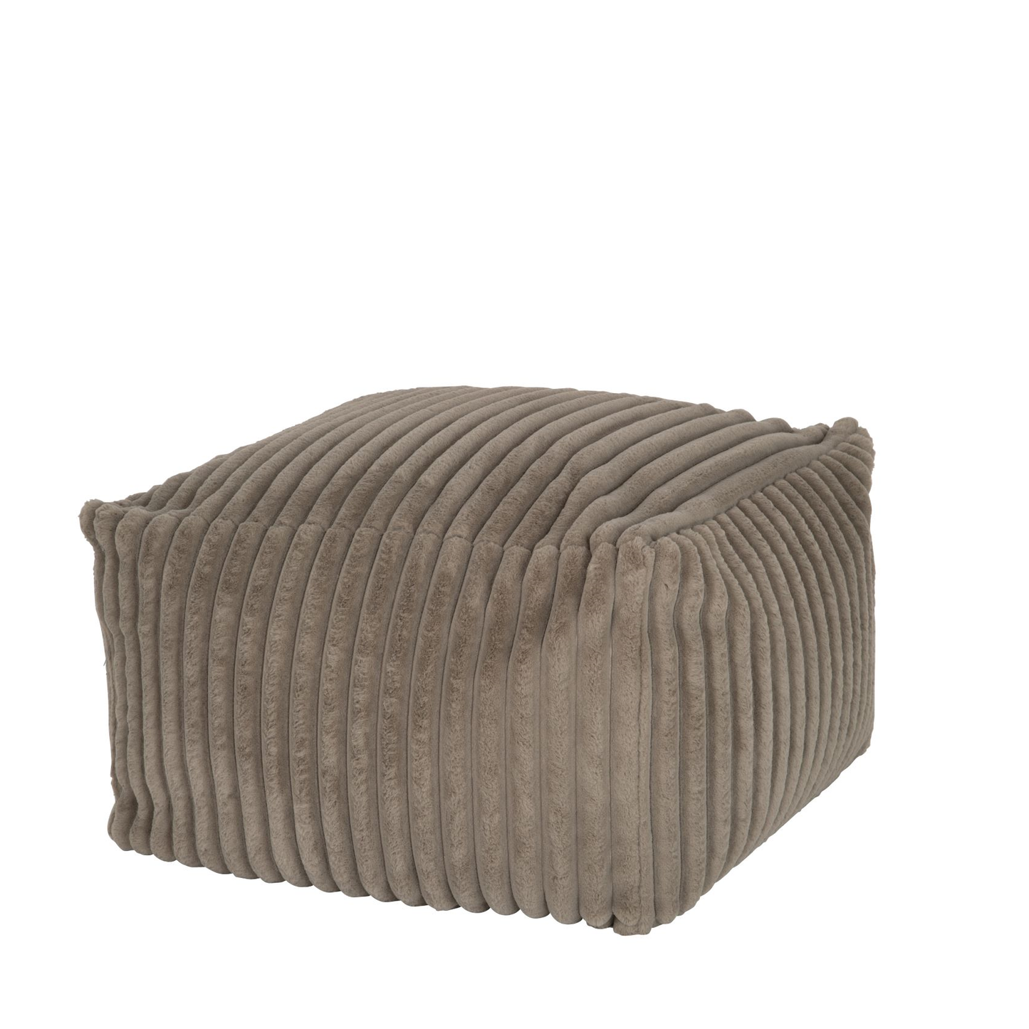Poef Corduroy Polyester Muisgrijs