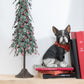 Kerstboom Op Voet Blaadjes Metaal Groen/Rood Large