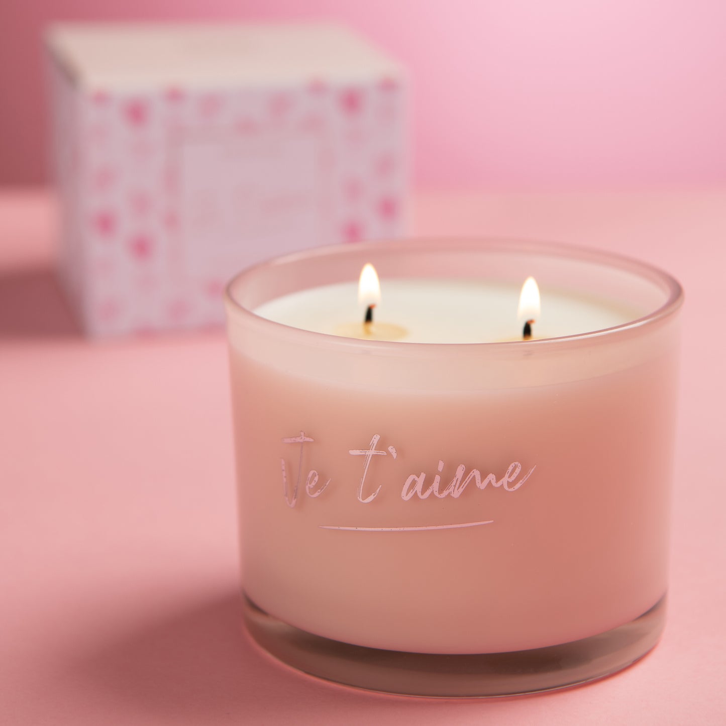 Bougie Parfumée Je T'aime Rose Small-30h 