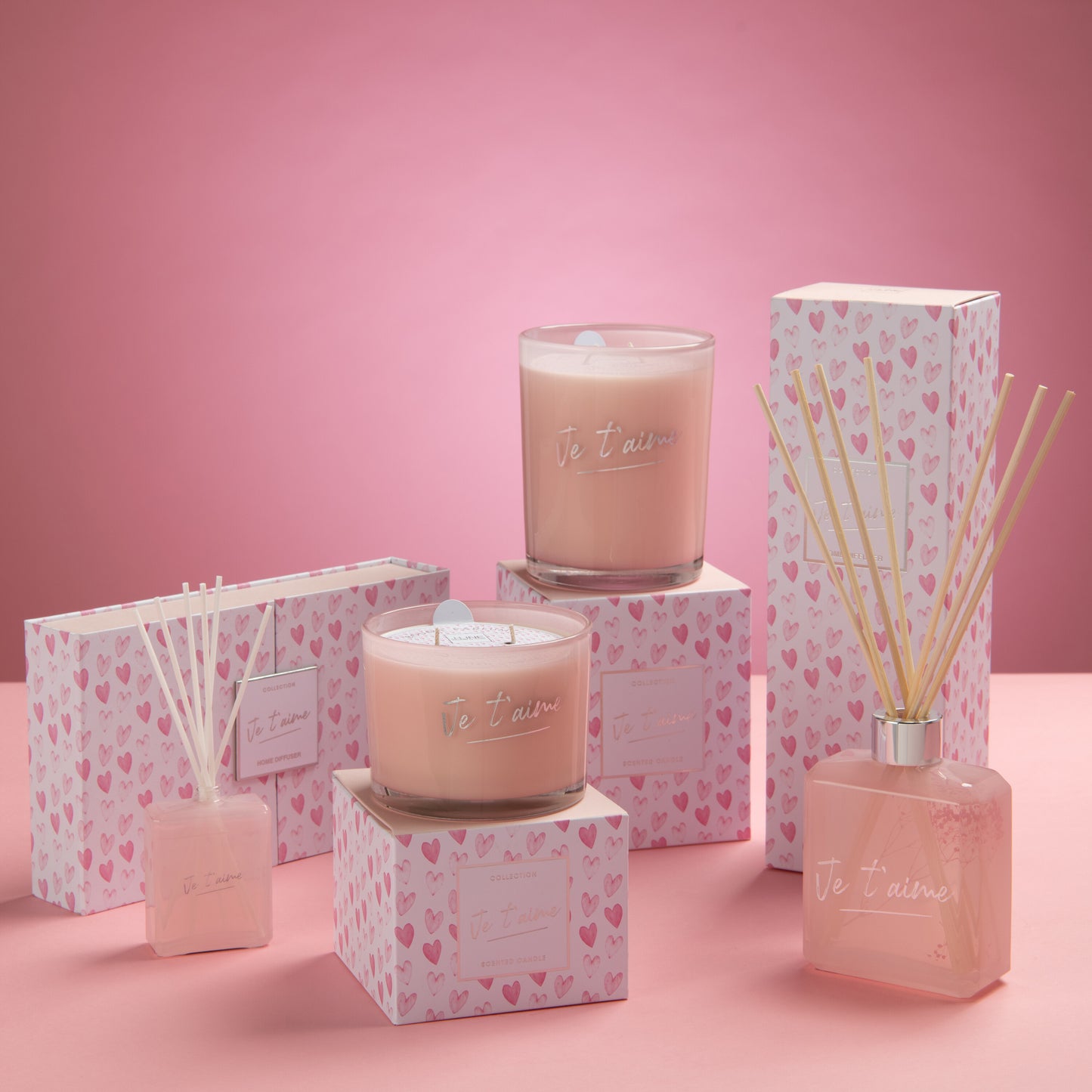 Geurkaars Je T'aime Roze Large-70u