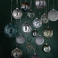 Doos Van 6 Kerstballen Paillettensuiker Mat Glas Donker Groen Small