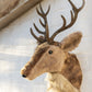 Reindeer Head Textile Brown 