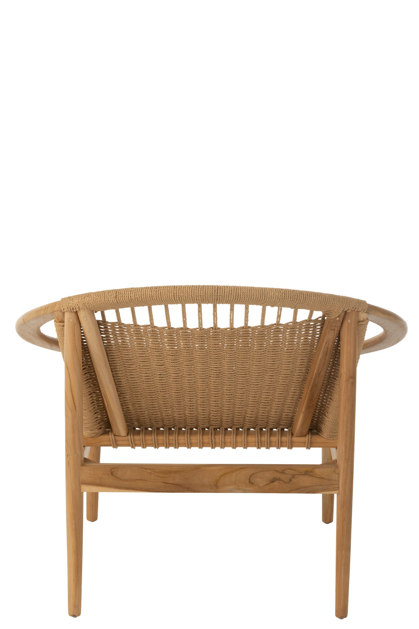 Stoel Rond Teak Hout Naturel