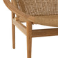 Stoel Rond Teak Hout Naturel