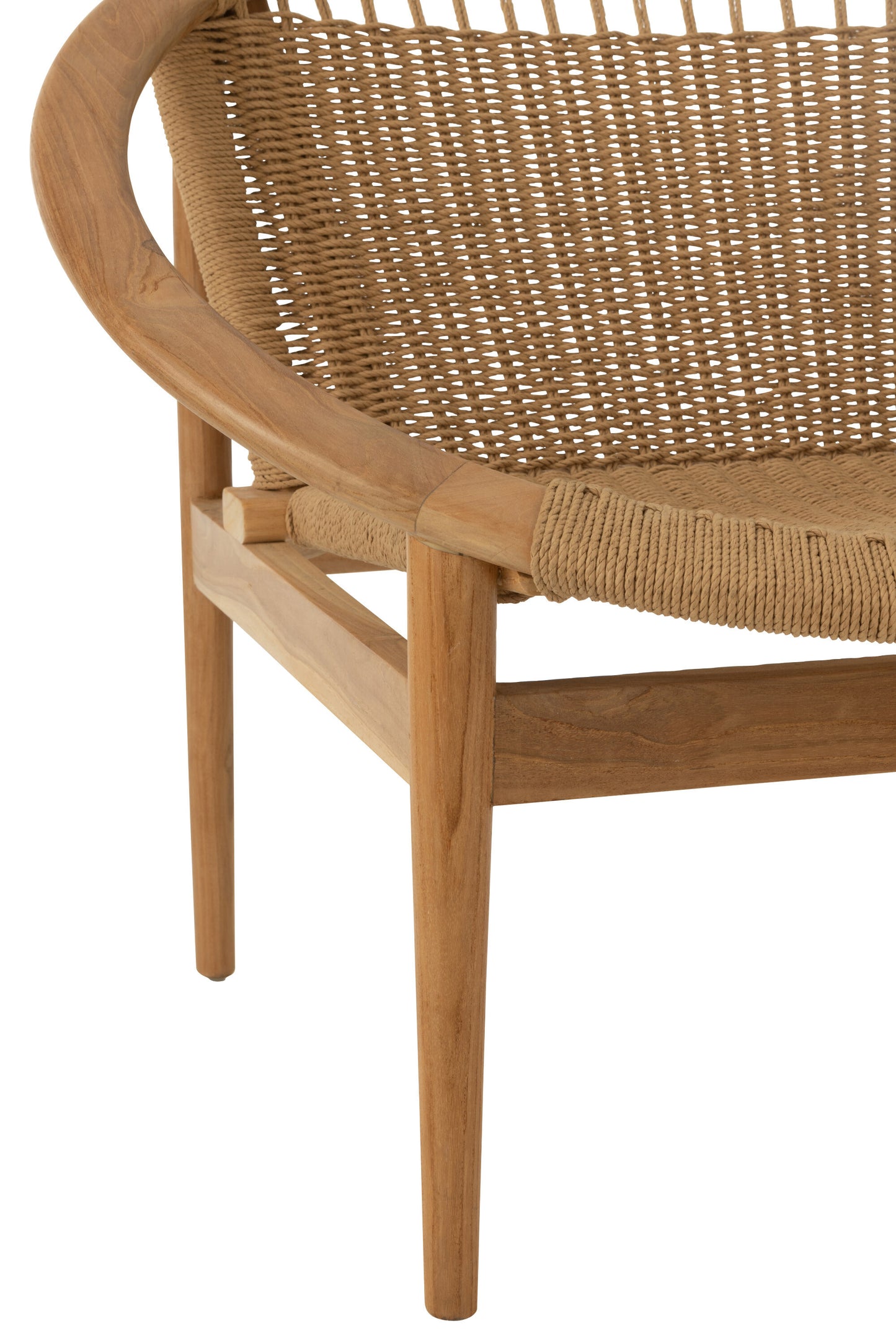 Stoel Rond Teak Hout Naturel
