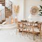 Wanddecoratie Ibiza Cirkel Canvas/Verf Creme/Wit Large