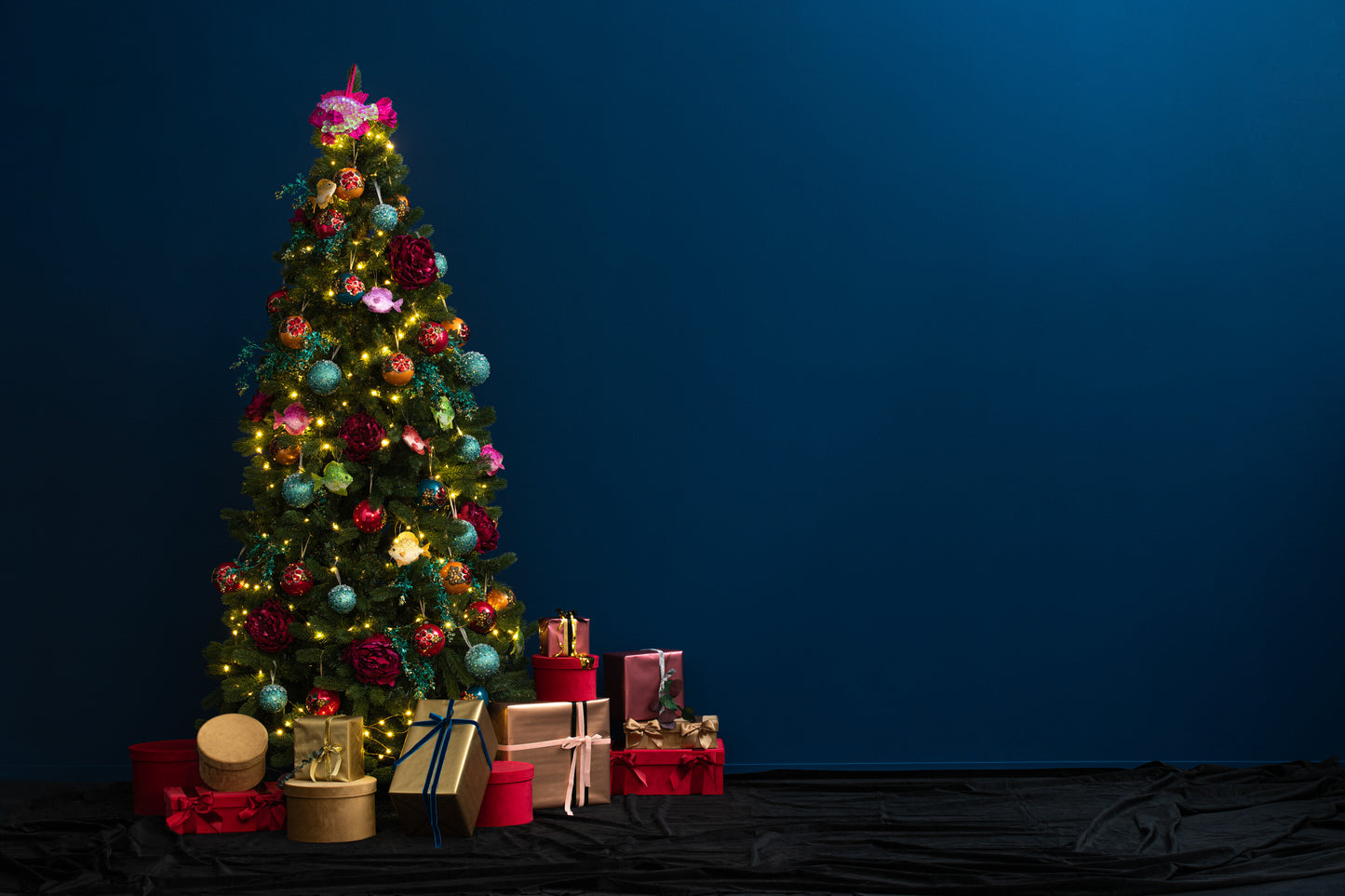 Christmas Tree+Led Lights Plastic Green 