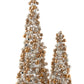 Kegel Mini Kerstballen Ecru/Goud Large
