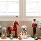 Kerstboom+Led+Pot Jute Plastiek Besneeuwd Groen Extra Small